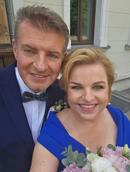 Katarzyna Bosacka z mężem