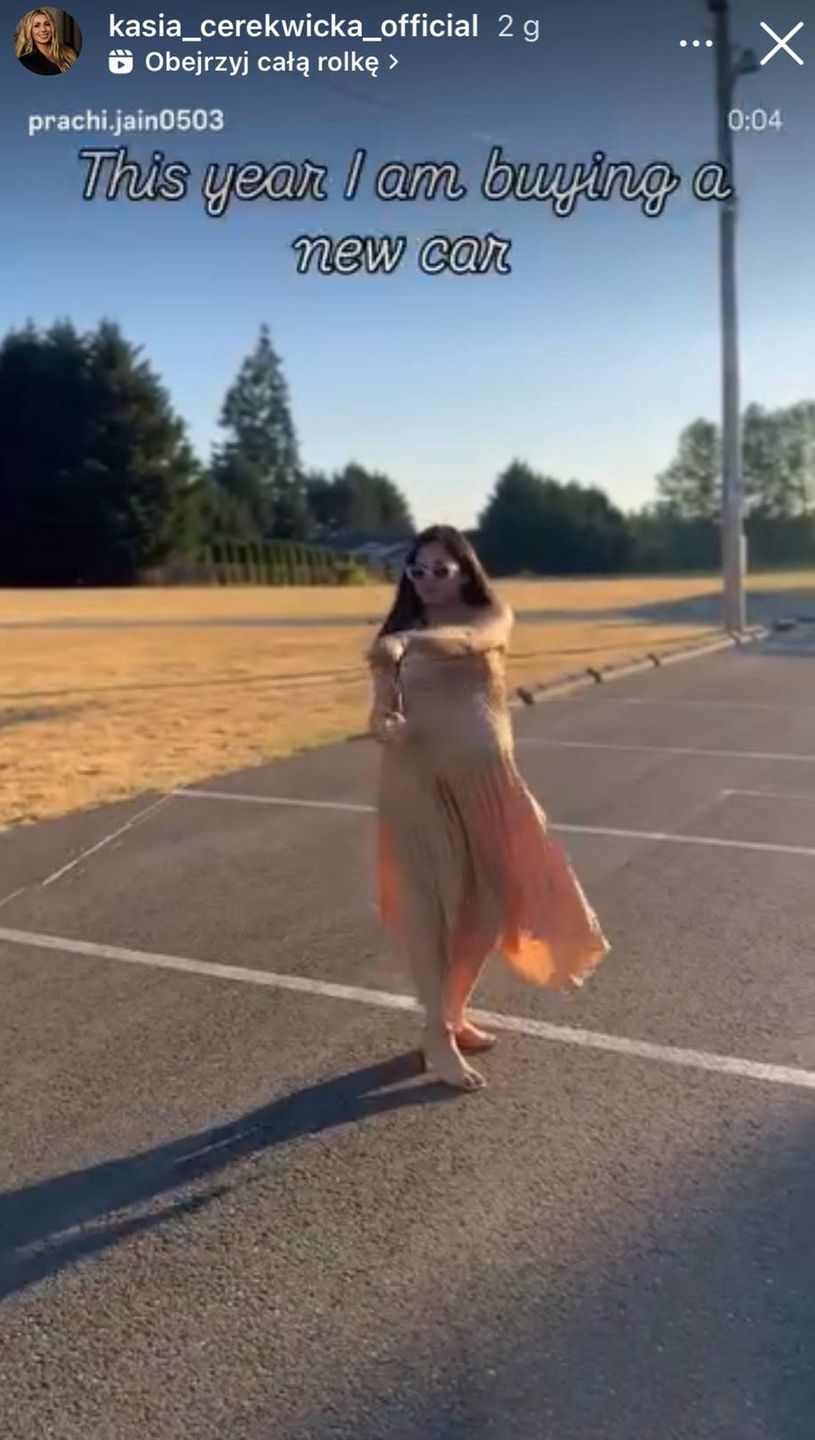 Wpis Kasi Cerekwickiej na Instagramie