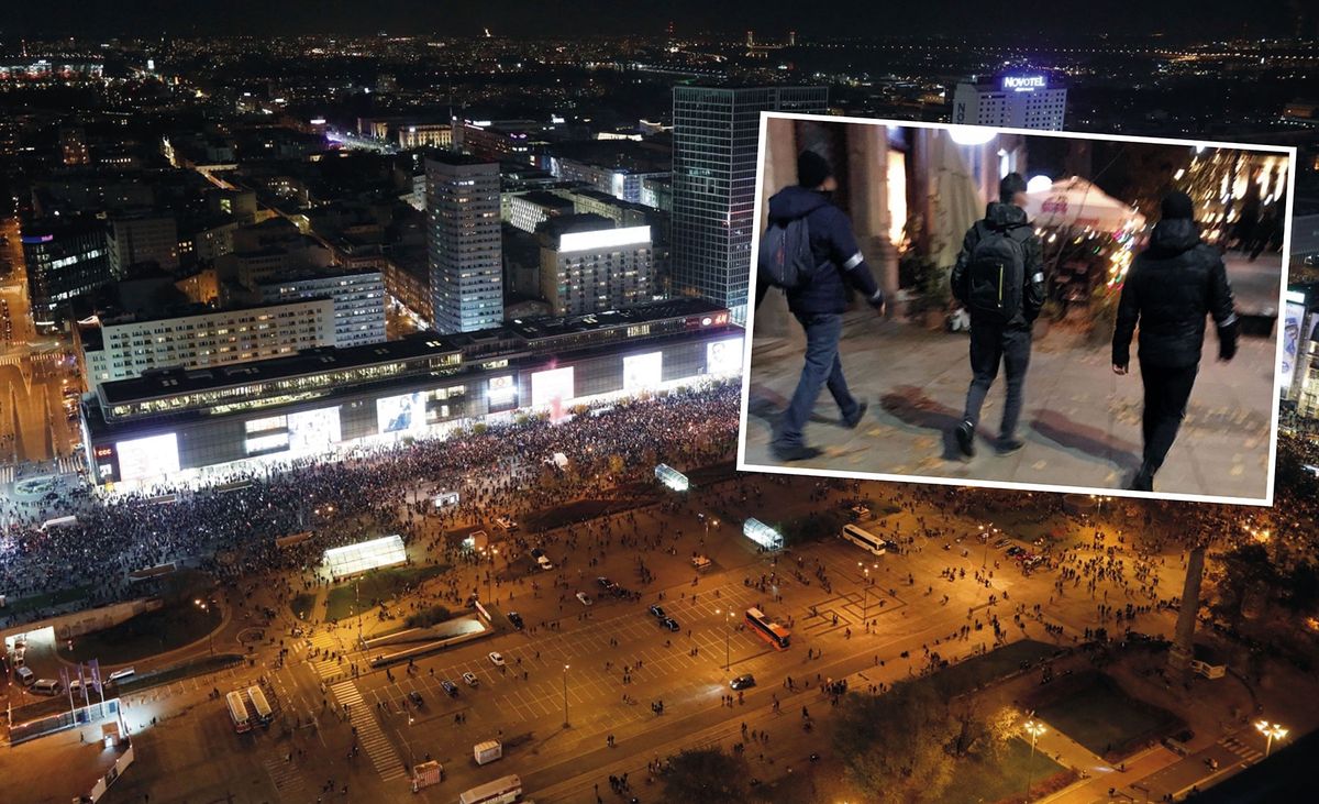 Protest w Warszawie. Ataki na protestujących. Tak rozpoznają się narodowcy