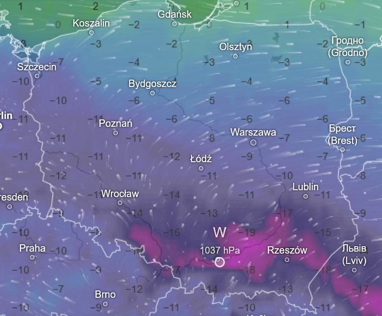 Pogoda w środę rano