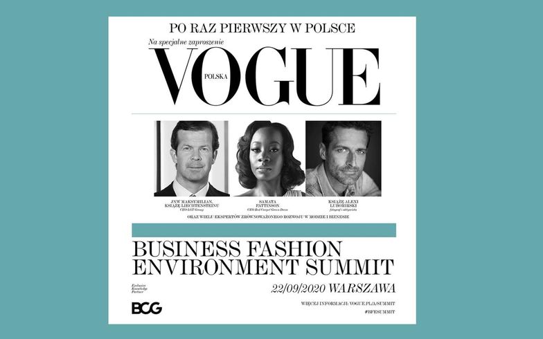 Business Fashion Environment Summit - Vogue Polska otwiera pierwszą dyskusję o zrównoważonym przemyśle odzieżowym w CEE