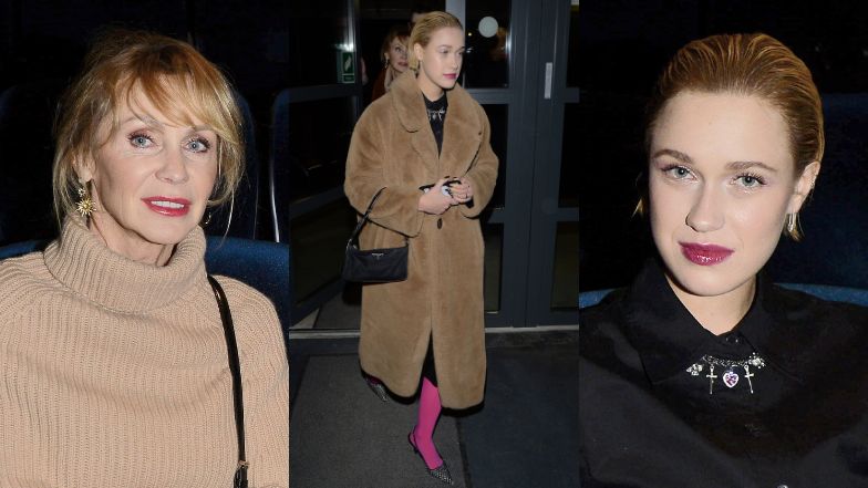 Beata Ścibakówna i Helena Englert na premierze spektaklu "Gra"