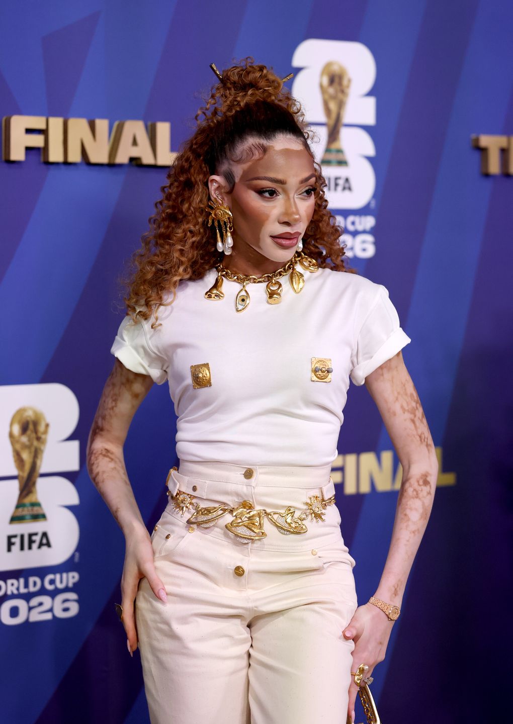 Winnie Harlow na finale MŚ