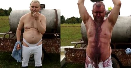 Splash Witkowskiego: "Goły, tylko w tanich gaciach z bazaru (lekki wzwód)!"