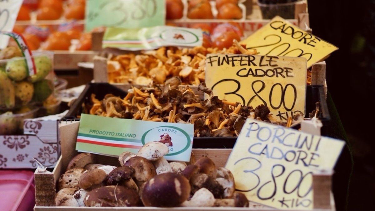Ceny borowików i kurek we Włoszech.