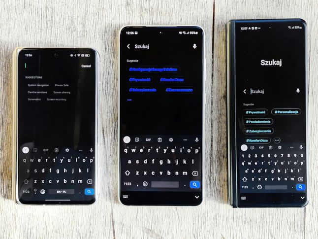 OPPO Find N, Samsung Galaxy S21 FE i Galaxy Z Fold 3
