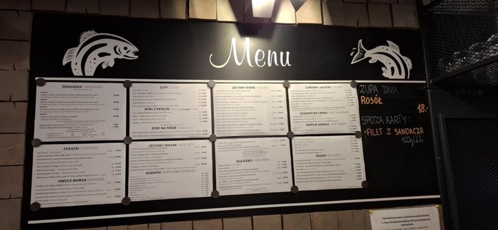 Menu w Barze Karmazyn