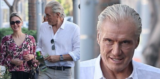 68-letni Dolph Lundgren wybrał się na kolację z młodszą o CZTERY DEKADY żoną. Para jak z żurnala? (ZDJĘCIA)