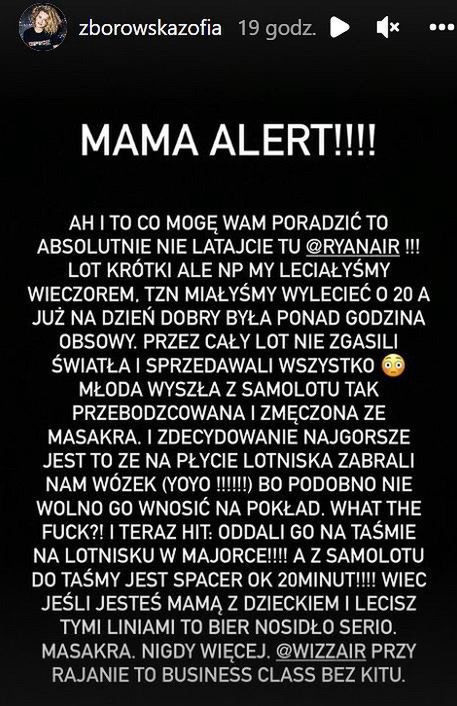 Zofia Zborowska poleciała tanimi liniami