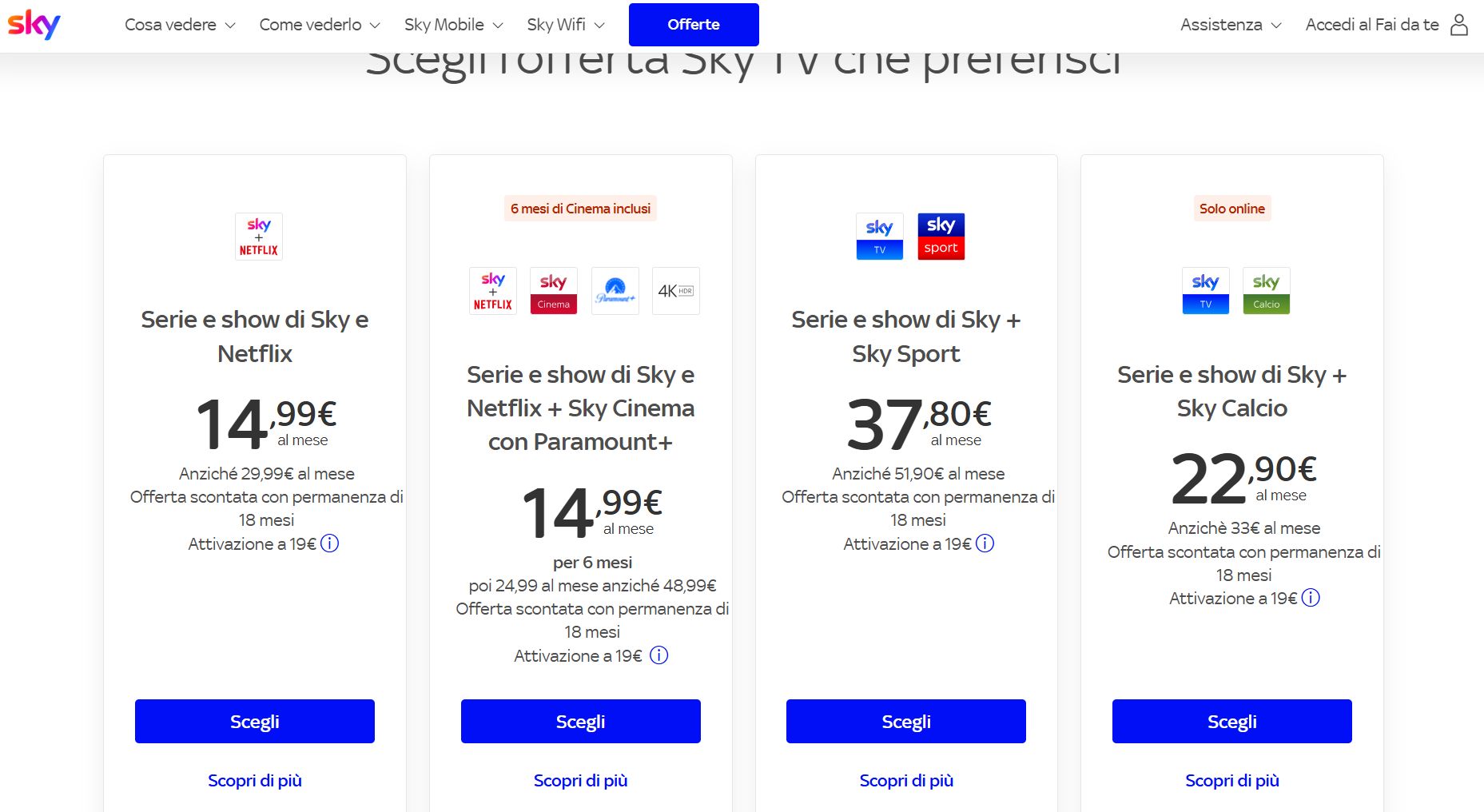 Pakiety Sky Italia
