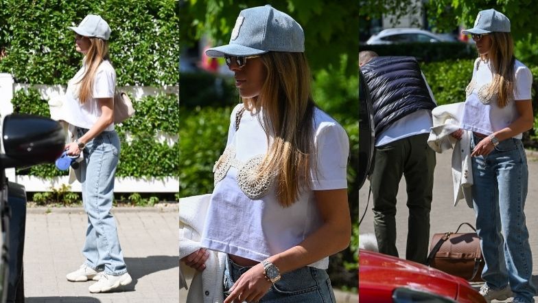 Ewa Chodakowska spaceruje z mężem, psem i Rolexem na nadgarstku