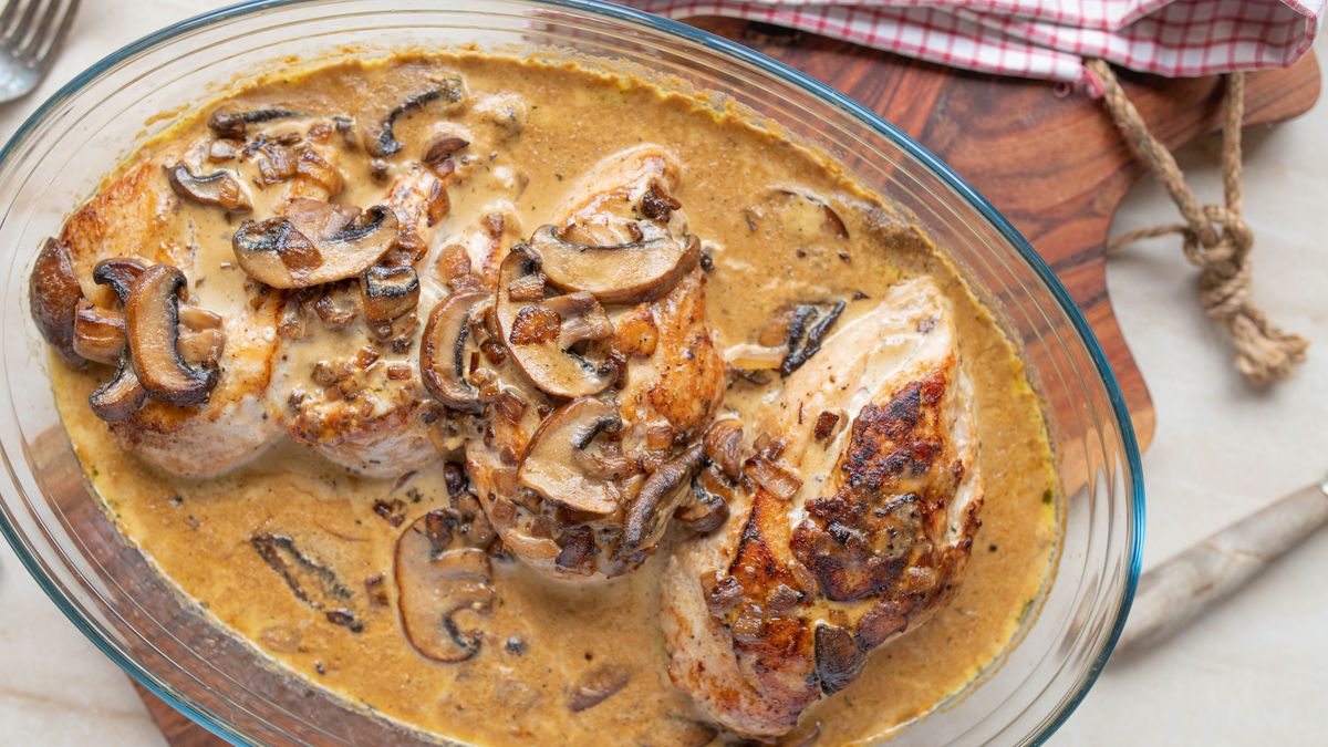 Kurczak w sosie pieczarkowym