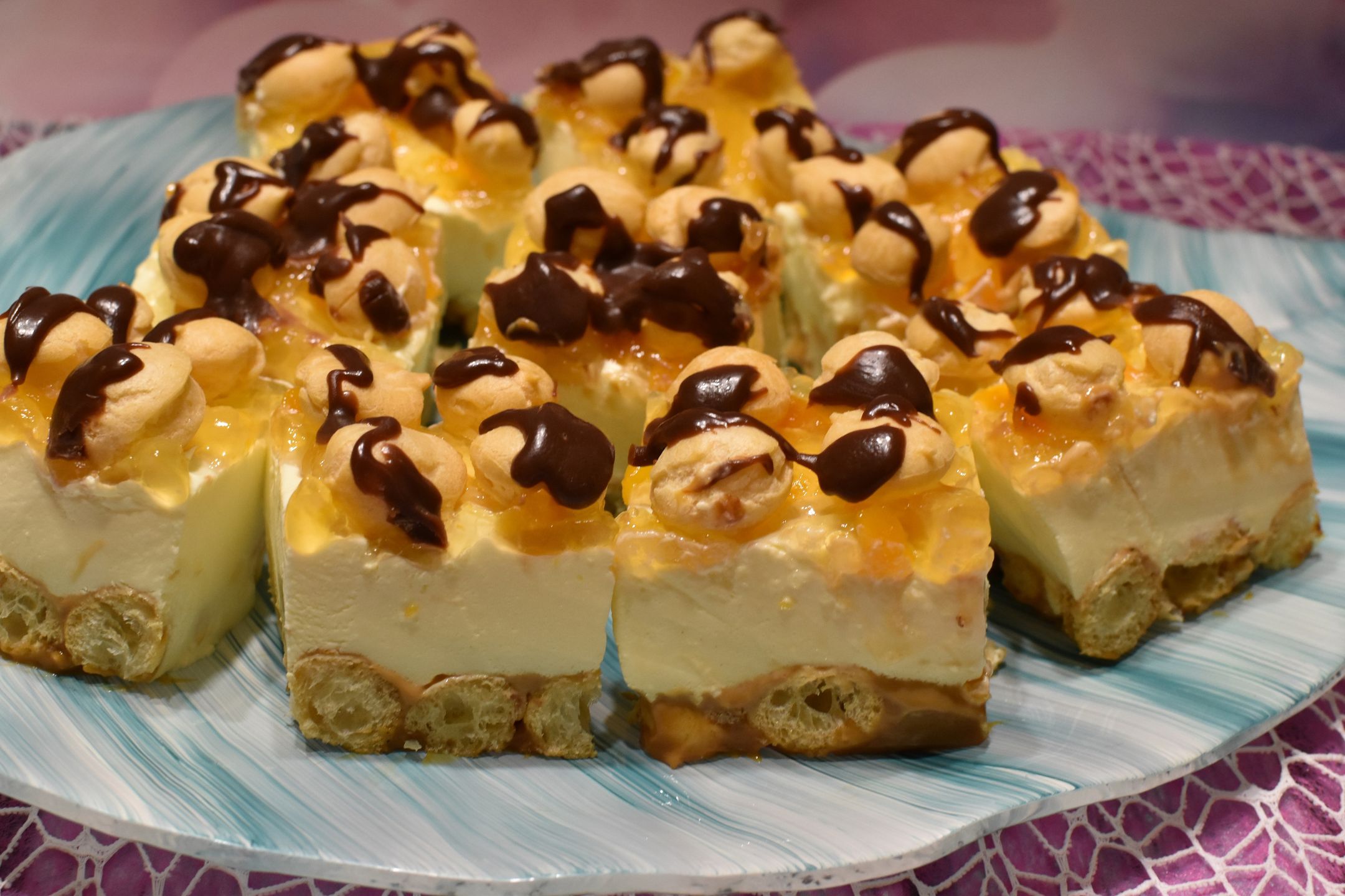 Ciasto z ptysiami bez pieczenia