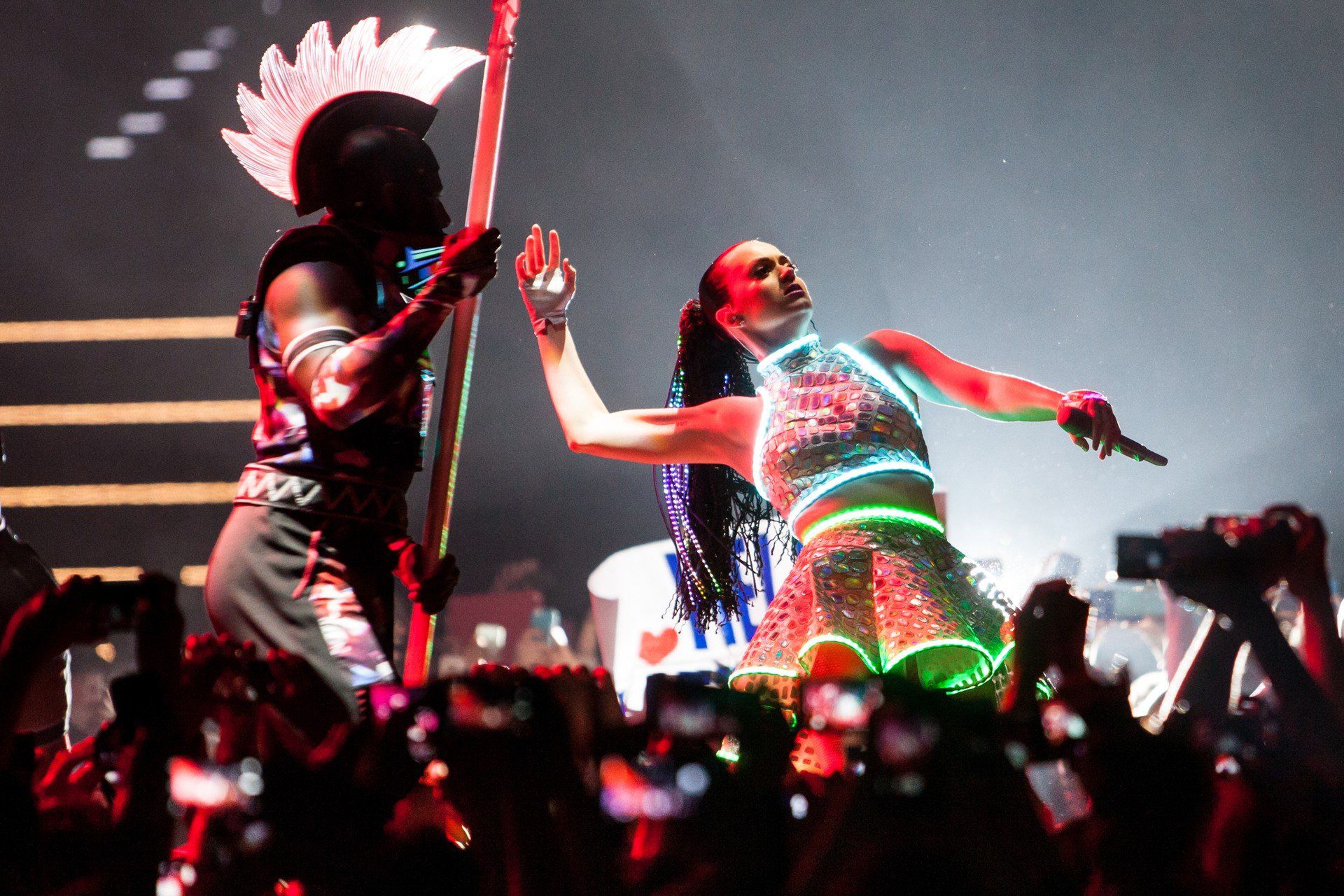 Katy Perry w Tauron Arenie w Krakowie w 2015 roku 