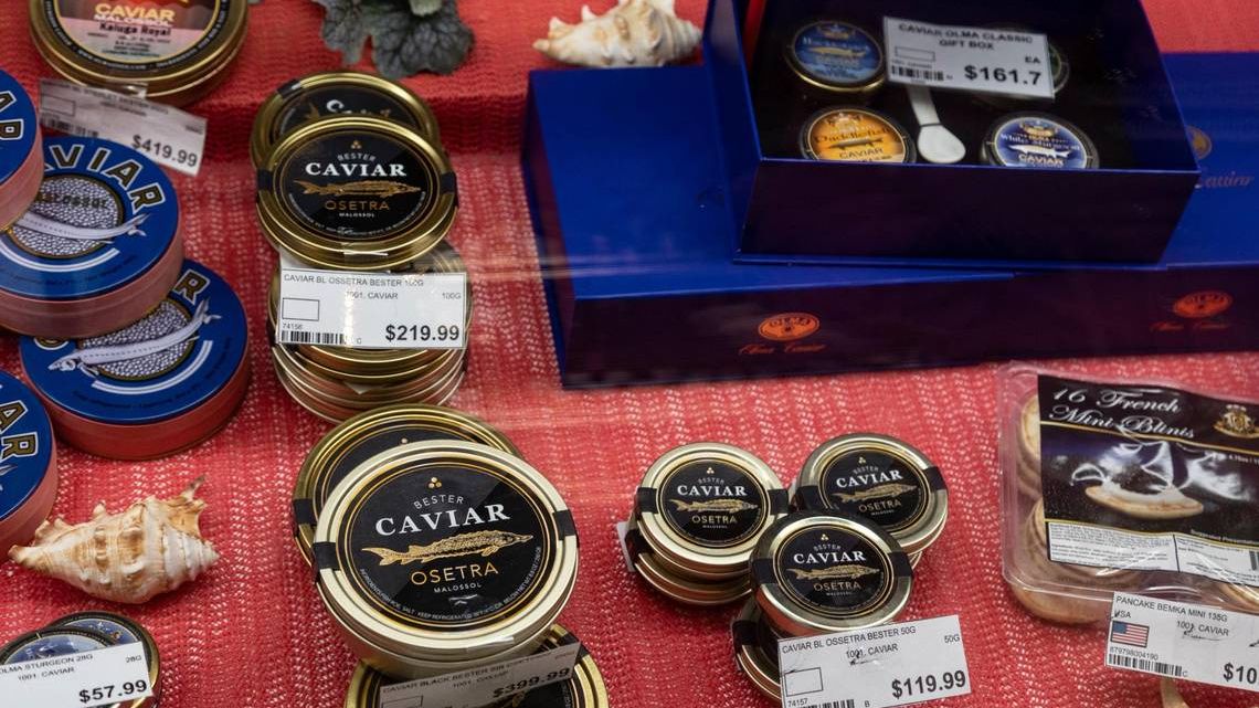 US-NEWS-PUTIN-CALLS-THEM-GNATS-BUT-13-MICaviar, a signature food and traditional symbol of luxury, for sale at Matryoshka in Sunny Isles Beach.El Nuevo Herald