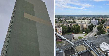 Była godz. 5:00. Mężczyzna zatrzymany na 11 piętrze