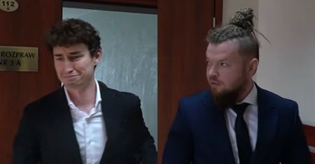 Marcin Dubiel zalał się łzami po wygranej w sądzie. Nagrano też reakcję skazanego Sylwestra Wardęgi