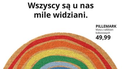 Ikea włącza się do walki o prawa osób LGBT+ poprzez tęczową wycieraczkę do butów