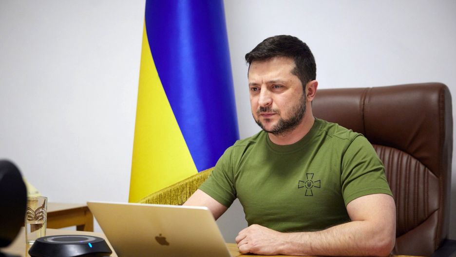 Address of Ukrainian President Volodymyr Zelenskyy to US CongressKYIV, UKRAINE - MARCH 16, 2022 - President of Ukraine Volodymyr Zelenskyy addresses the US Congress, Kyiv, capital of Ukraine. The custom size photo is courtesy of the press service of the Office of the President of Ukraine. (Photo credit should read UKRINFORM/ Ukrinform/Future Publishing via Getty Images)Future Publishingukraine conflict, russian invasion, ukraine war, russia-ukraine war, ukrainian president, us congress