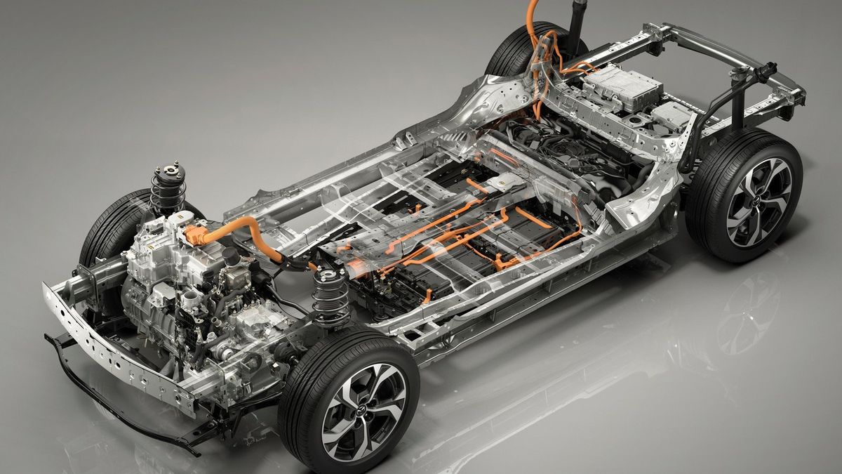 Akumulator trakcyjny zmieścił się pod nogami pasażerów, ale za nim jest duży zbiornik paliwa. 