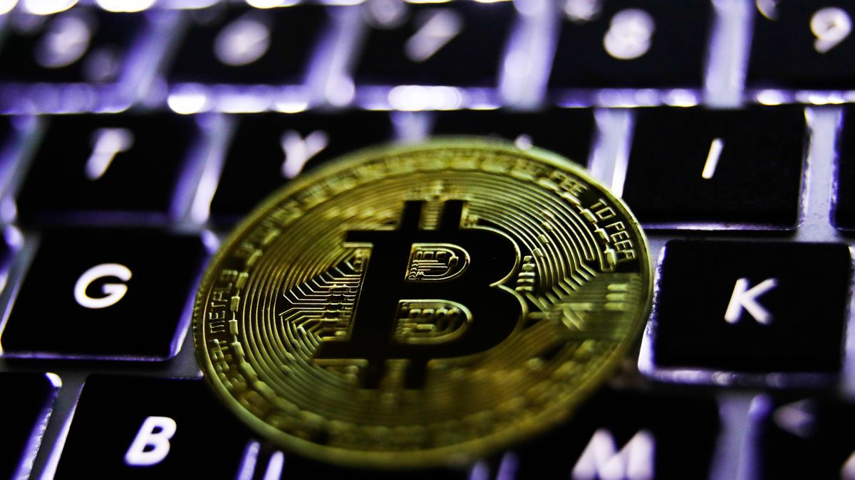 Representation of the Bitcoin cryptocurrency is seen in this illustration photo taken in Poland on June 17, 2020 (Photo Illustration by Jakub Porzycki/NurPhoto via Getty Images)