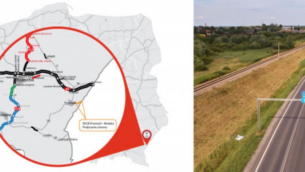 Przebudowa odcinka między Przemyślem a Medyką.