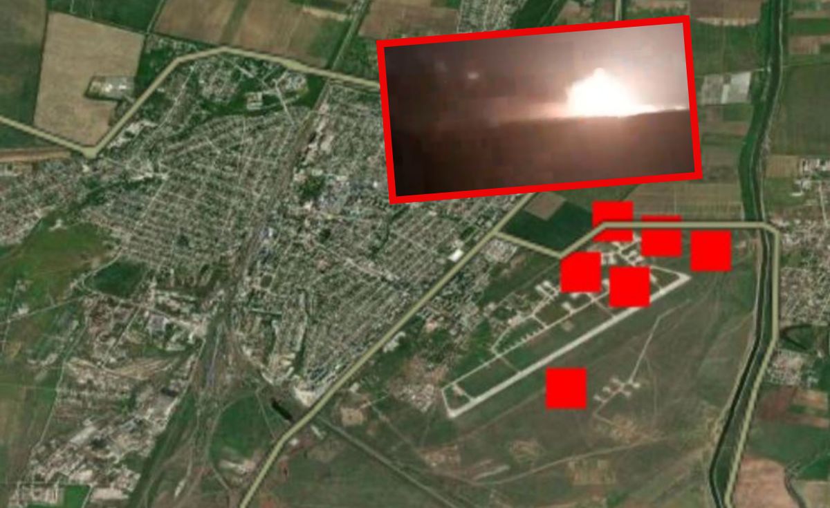 Ekslpozje w bazie lotniczej Dżankoj na okupowanym Krymie