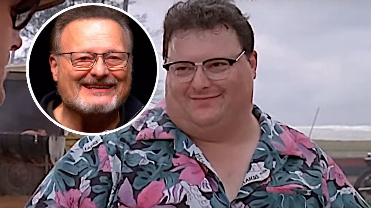 Wayne Knight w "Parku Jurajskim" z 1993 roku  (na zdjęciu w miniaturze: aktor współcześnie)  