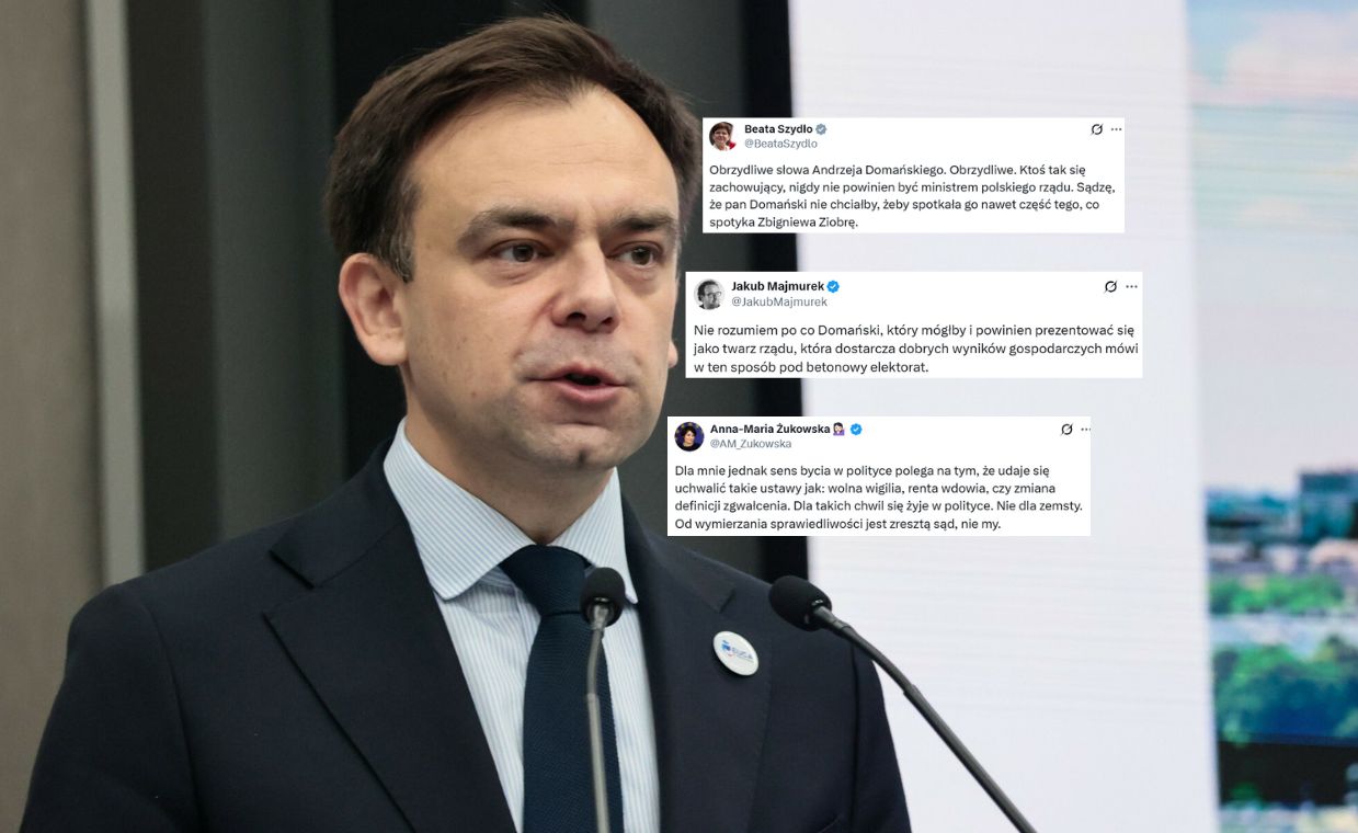 "Obrzydliwe". Lawina komentarzy po słowach Domańskiego o Ziobrze