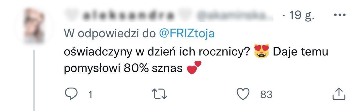 Friz oświadczył się Wersow?!