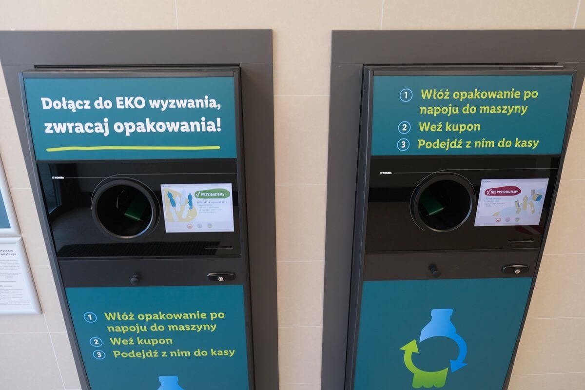 Butelkomat w sklepie Lidl przy ul. Grabskiego w Lublinie