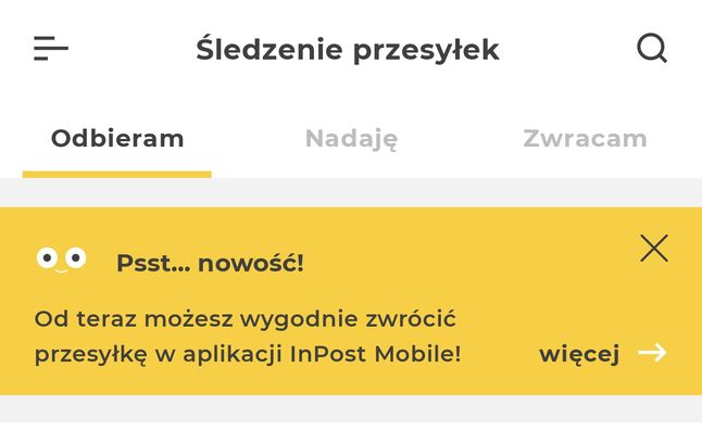 Nowa opcja w aplikacji InPost Mobile