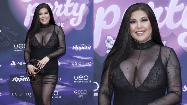Iwona Węgrowska na gali Pudelek Pink Party