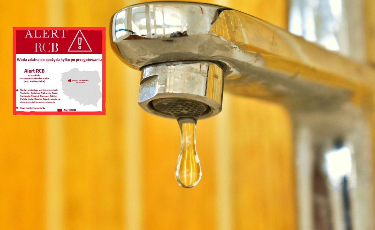 wiadomości,aktualności,WP Wiadomości Alert RCB. Woda zdatna do picia tylko po przegotowaniu