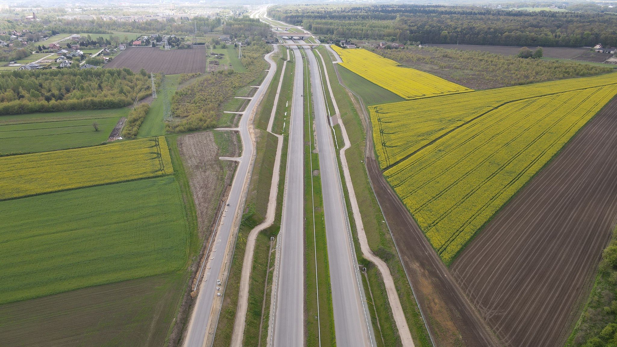 Budowa drogi ekspresowej S14 Aleksandrów Łódzki - Emilia (kwiecień 2023 r.)