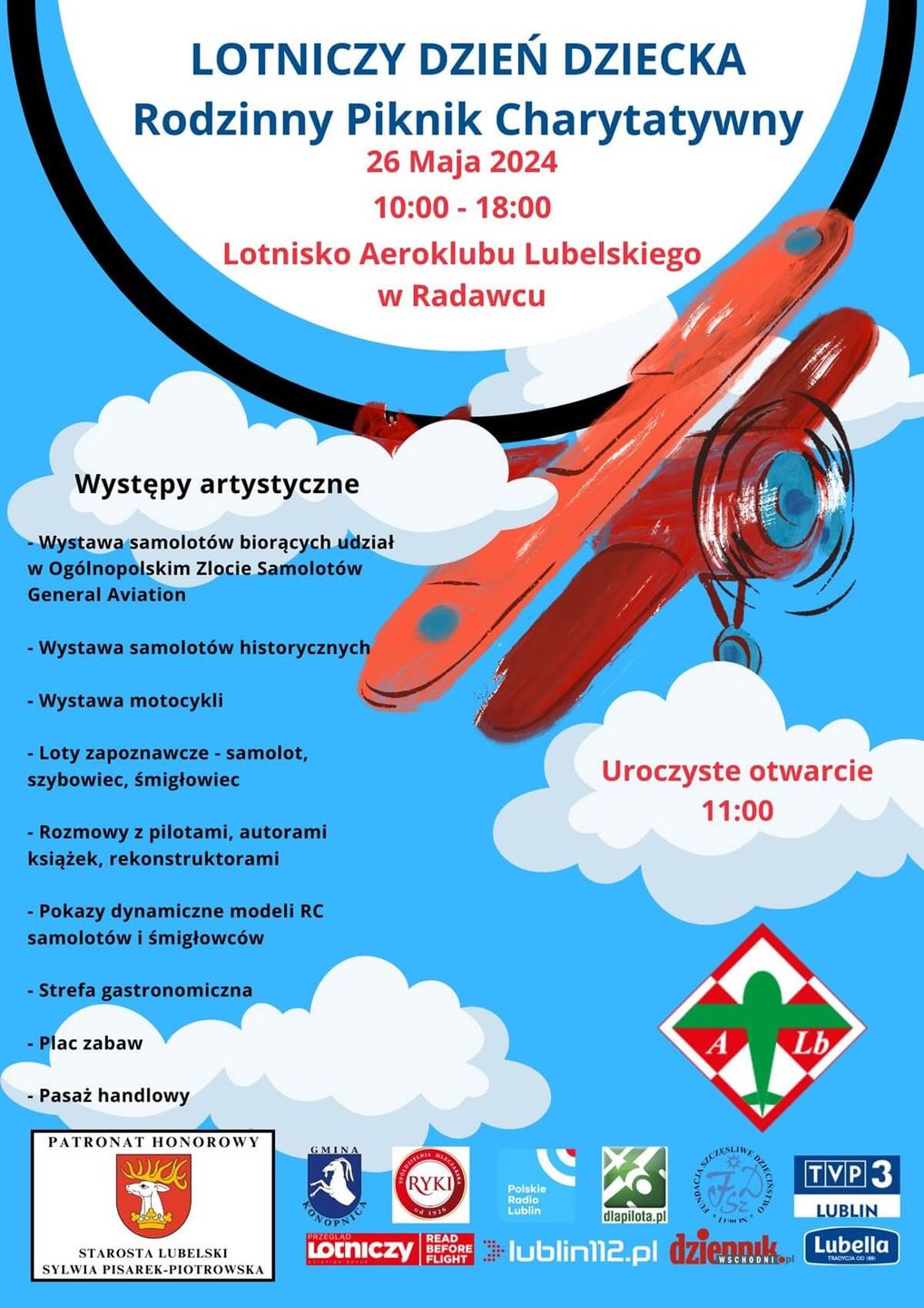 Rodzinny Piknik Lotniczy w Radawcu - plakat