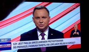 Debata prezydencka 2020. Edukacja zamknięta w pytaniu o komunię świętą. "Dostaliśmy policzek"