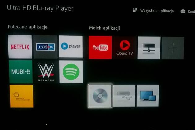Sony UBP-X800 - aplikacje
