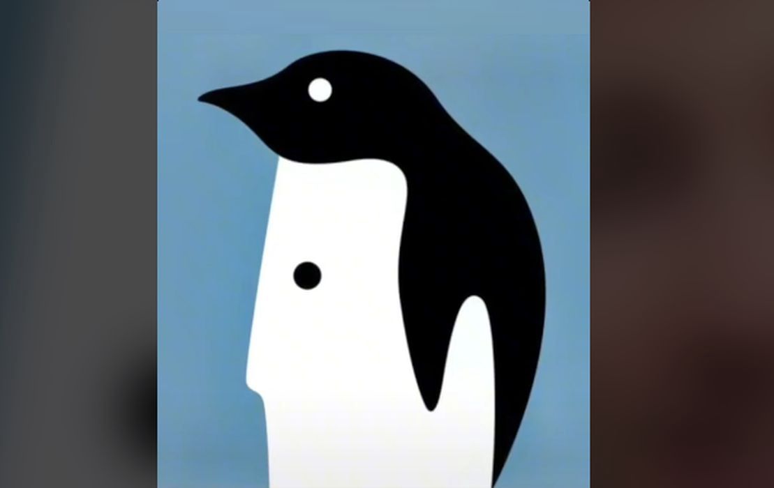 Ten test mówi dużo o ludziach. Co widzisz pierwsze - pingwina czy człowieka?