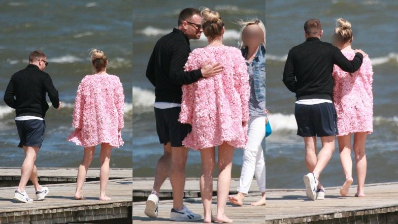 Marcin Hakiel wypoczywa na plaży w Sopocie z ukochaną