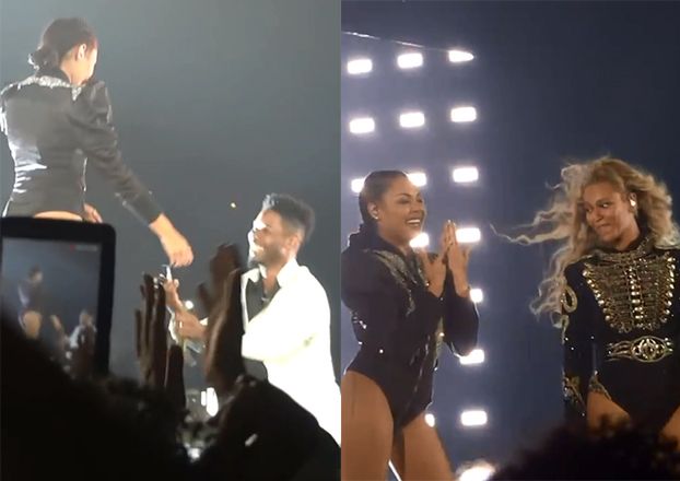 Podczas koncertu Beyonce mężczyzna oświadczył się jej tancerce!