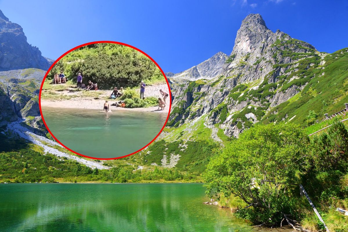 Zielony Staw Kieżmarski kusi do kąpieli, ale jest to zabronione