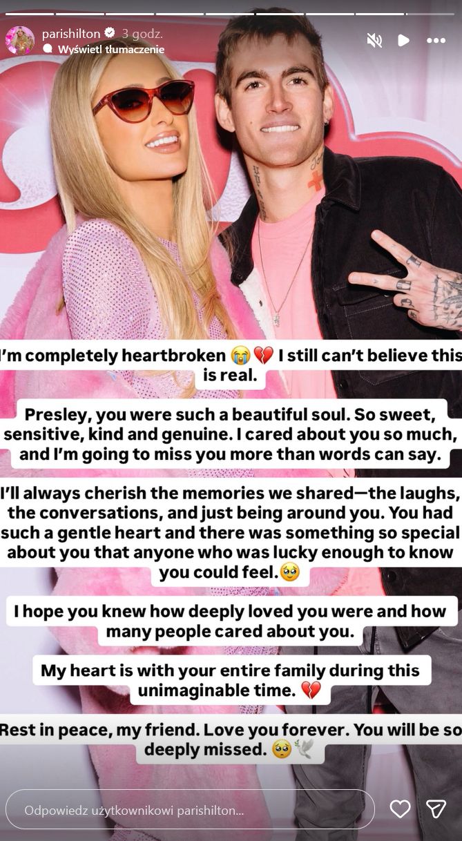 Paris Hilton o Presleyu Gerberze