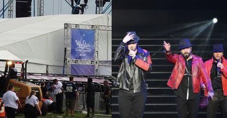 KATASTROFA BUDOWLANA przed koncertem Backstreet Boys! Na fanów spadły elementy konstrukcji wejścia do klubu
