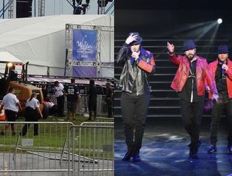 KATASTROFA BUDOWLANA przed koncertem Backstreet Boys! Na fanów spadły elementy konstrukcji wejścia do klubu
