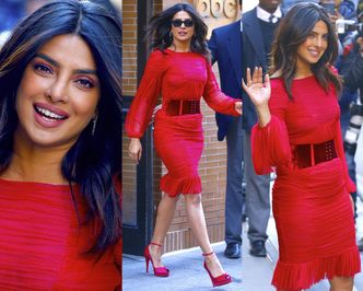 Priyanka Chopra olśniewa w czerwonej sukience od Toma Forda