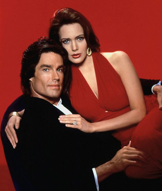 Moda na sukces Bold and the Beautiful, The telenowela, USA 1998 scena z: Hunter Tylo, Ronn Moss fot. AKPA