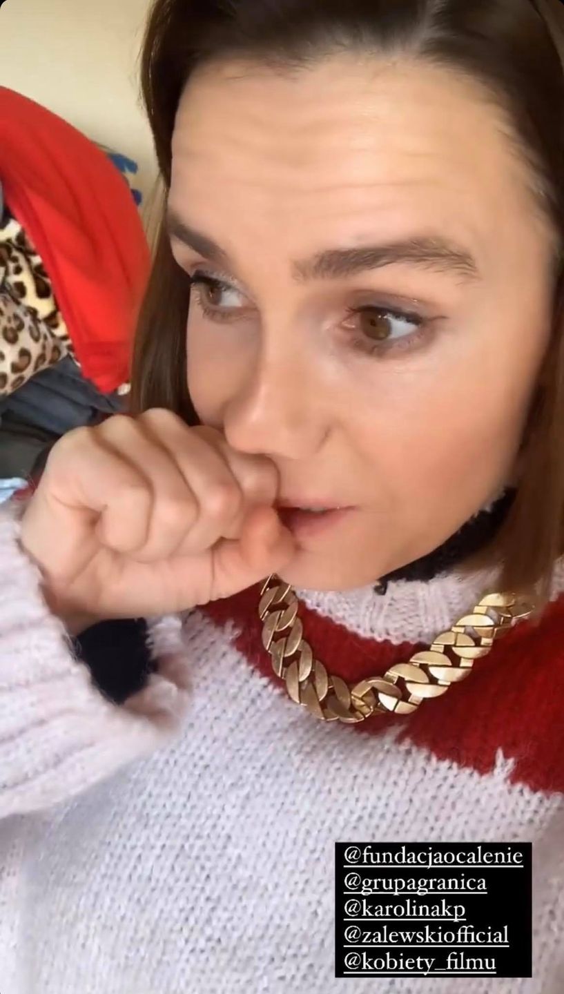 Olga Bołądź zawiozła rzeczy dla uchodźców