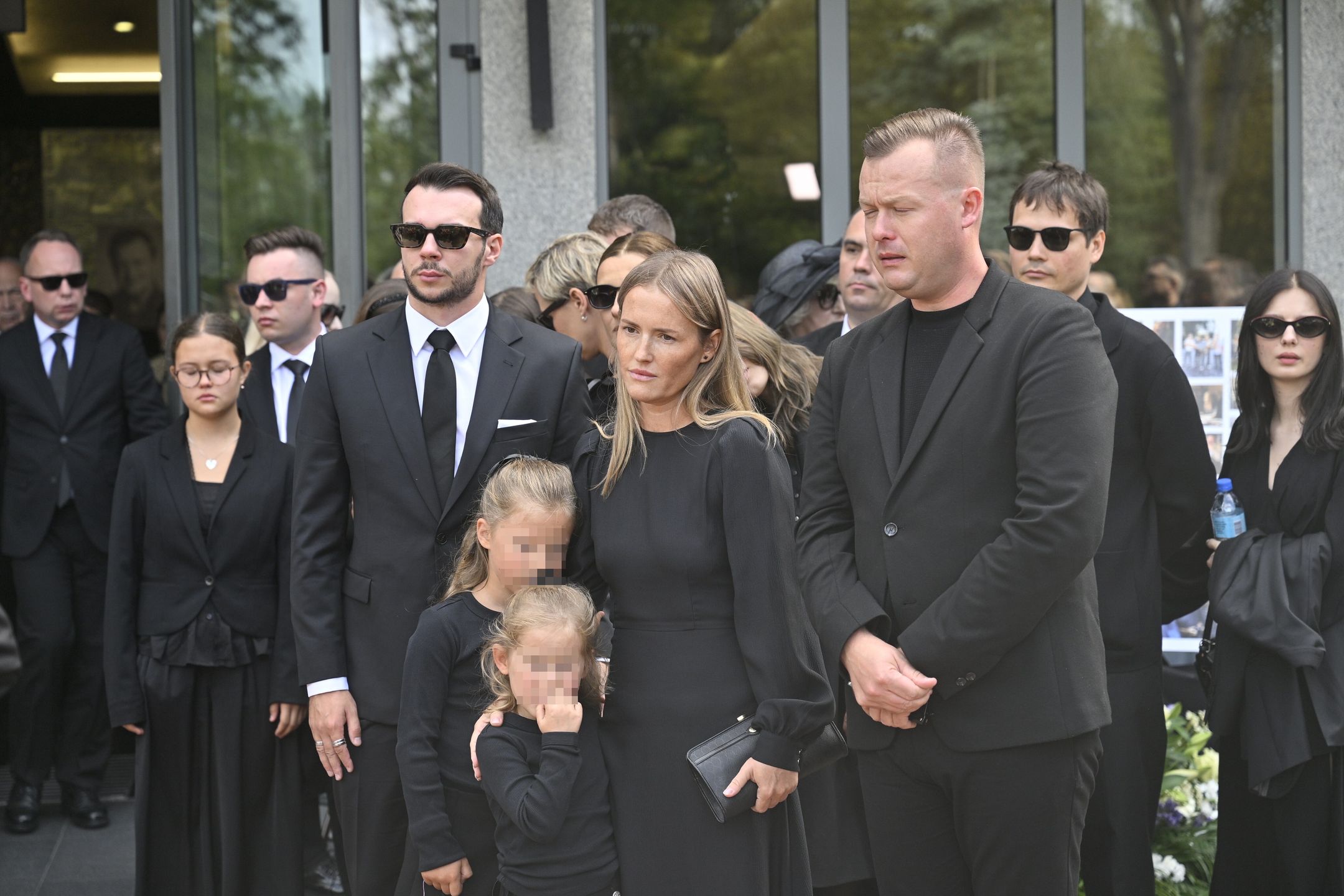 Olga Frycz na pogrzebie Jana Frycza