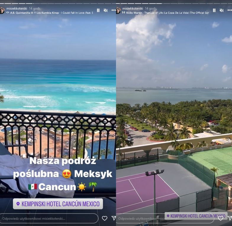 Michał Koterski i Marcela Leszczak wypoczywają w hotelu w Meksyku